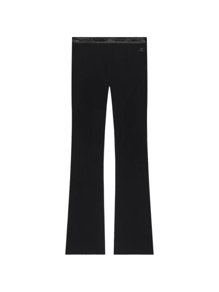 Pantaloni Courreges tricotate negru