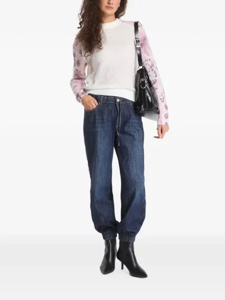 Pulover Desigual cu legături alb