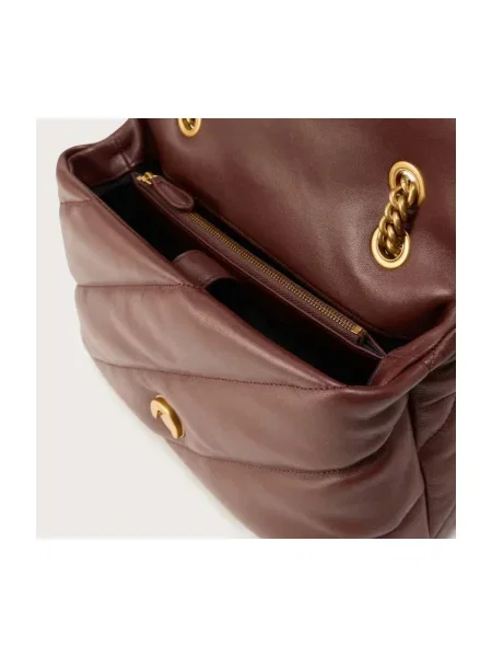 Pinko De piele geantă pe umăr LOVE CLASSIC roșu