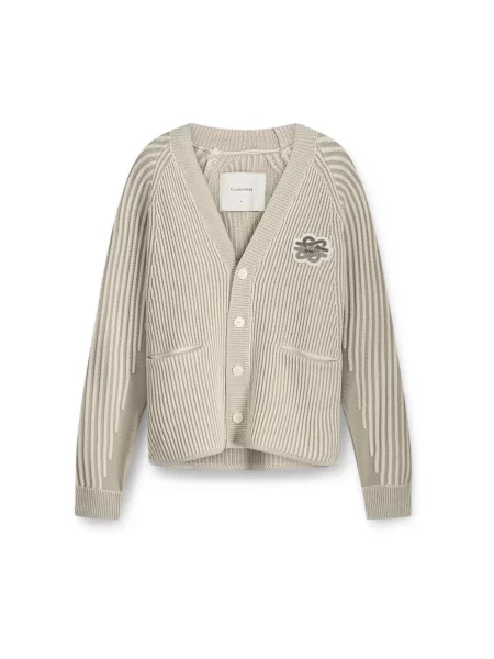 Filling Pieces kardigan z dodatkiem wełny Knit Cardigan beżowy