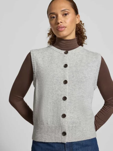 Kamizelka dzianinowa krój regular fit z mieszanka wełny Christian Berg Woman Selection