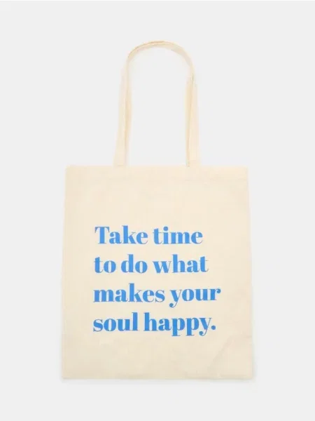 Сумка шоппер Sinsay с надписями