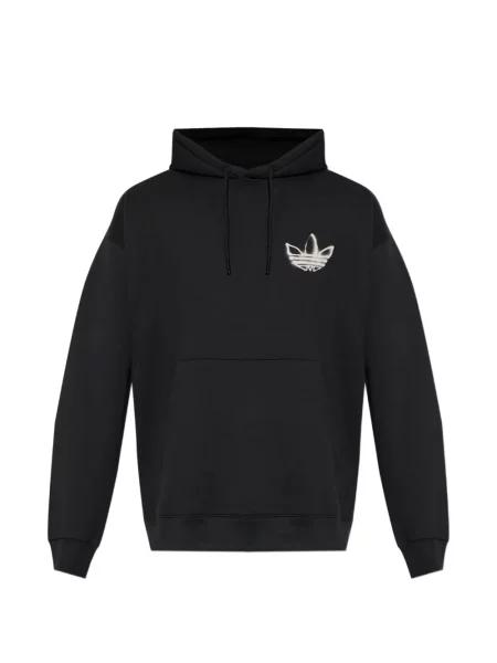 Hanorac cu glugă Adidas cu imagine negru