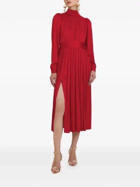 Rochie maxi Framboise până la genunchi de costum roșu