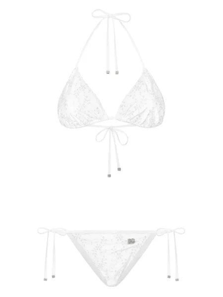 Bikini Dolce & Gabbana cu broderie alb