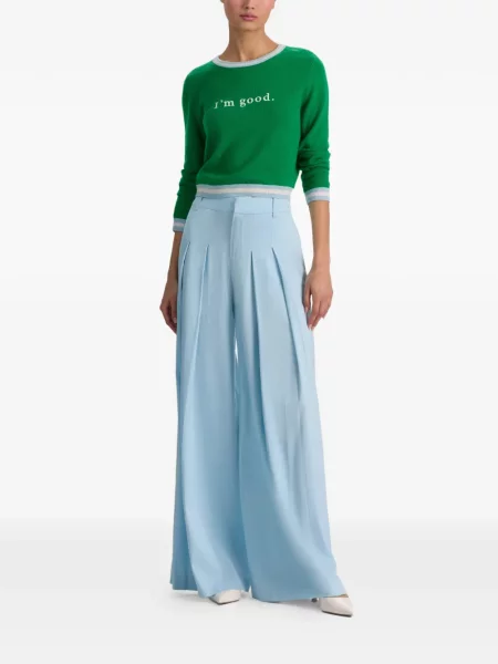 Pantaloni Alice + Olivia plisate albastru