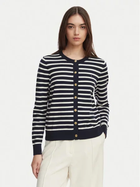 Tommy Hilfiger Pletena jopica Mornarsko modra
