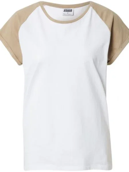Urban Classics Tričko světle hnědá bílá