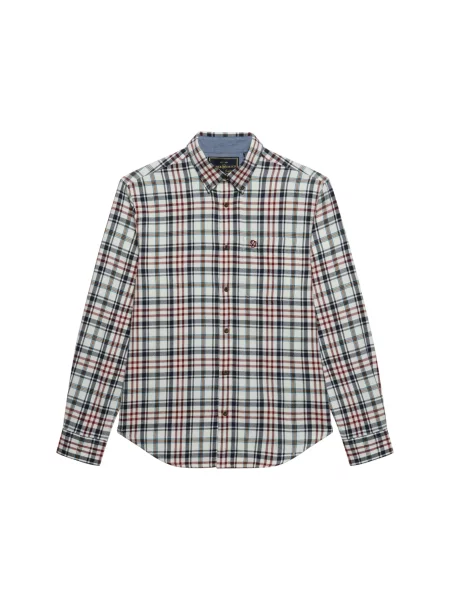 Superdry & Co Cămașă albastru închis / portocaliu / roșu carmin alb