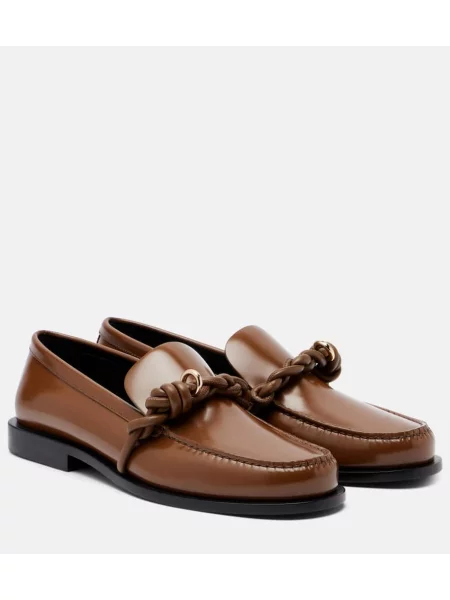 Pantofi loafer Jil Sander din piele maro