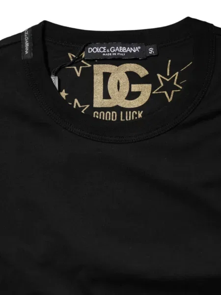 Тениска Dolce & Gabbana с кръгло деколте черно
