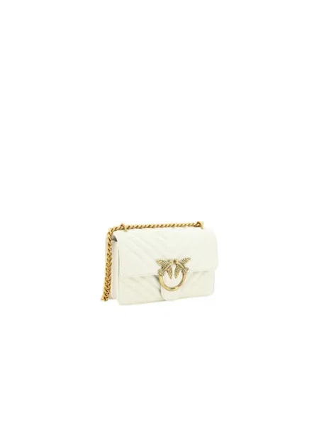 Pinko torebka crossbody skórzana biała