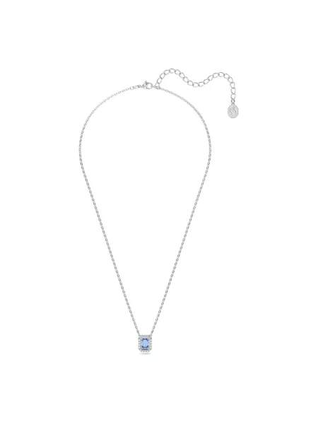 Lniany naszyjnik Swarovski szary