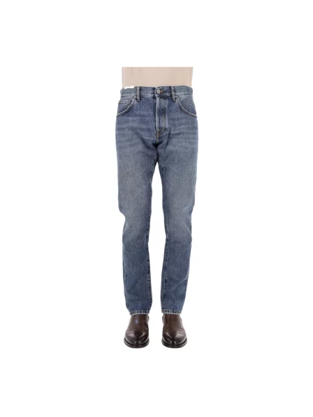 Jeansy straight leg Pt Torino niebieskie