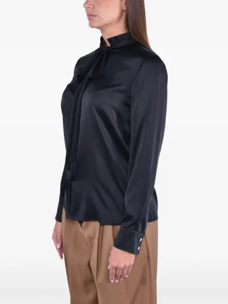 Gulerat bluză Max Mara cu funde negru