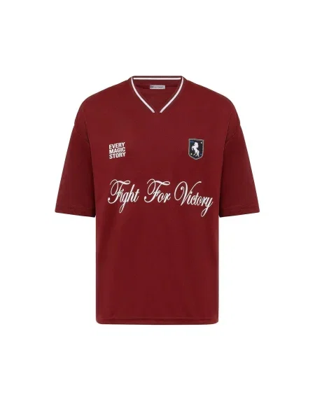 Dandalo Póló Kalen burgundi vörös / fekete fehér