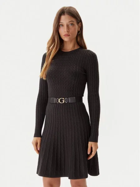 Guess Pletena obleka rjava