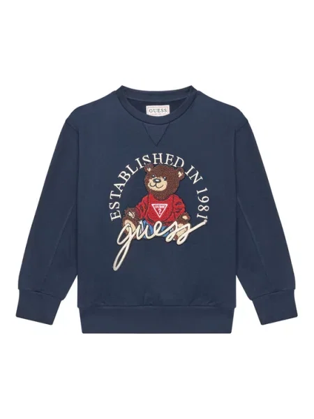 Guess Μπλούζα Σκούρο Oversize μπλε