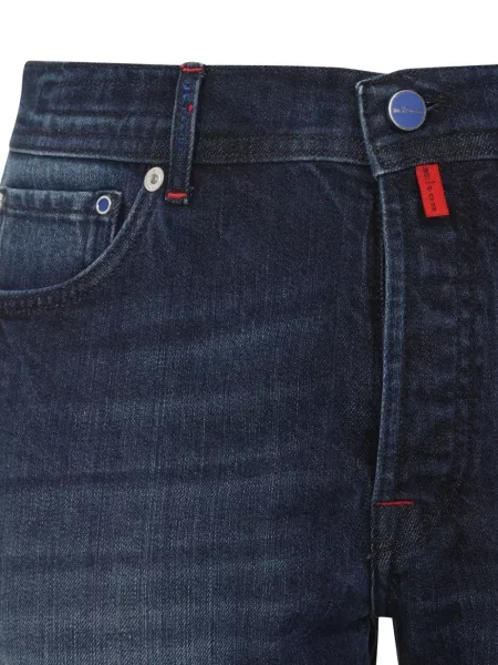 Blugi Kiton cu 5 buzunare albastru