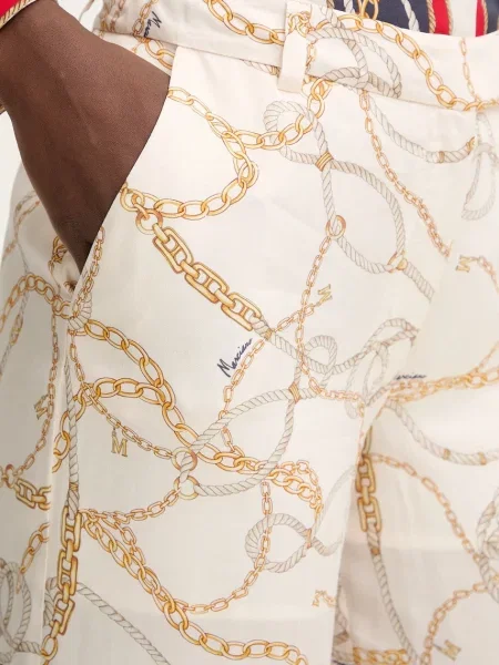 Брюки Marciano By Guess с высокой посадкой бежевые