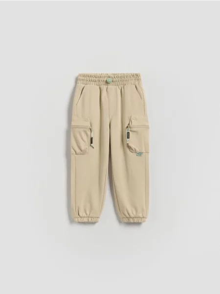 Брюки карго Reserved бежевые