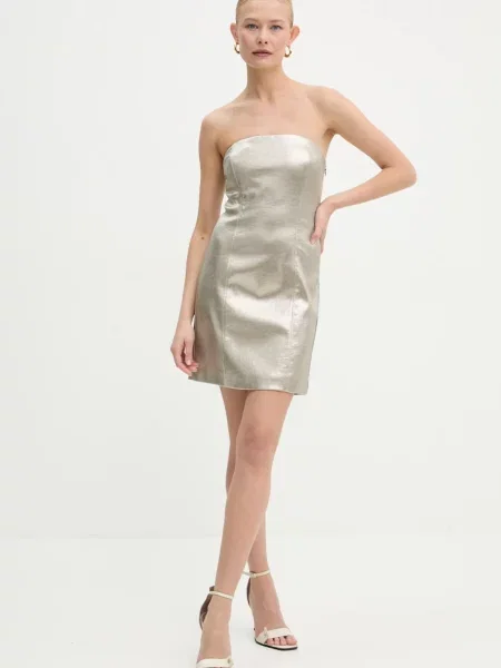 Patrizia Pepe sukienka mini dopasowana złoty