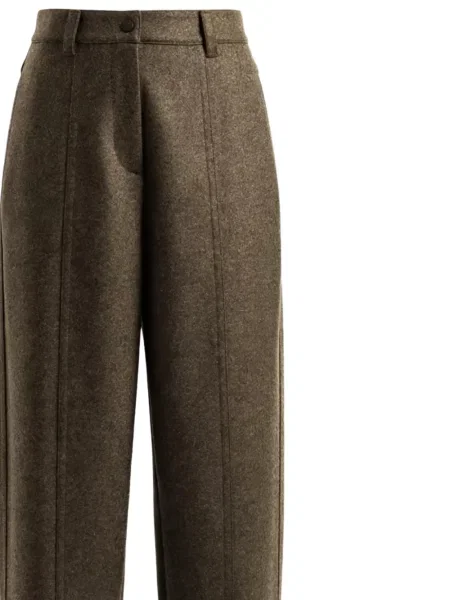 Vunene hlače Moncler Grenoble smeđa