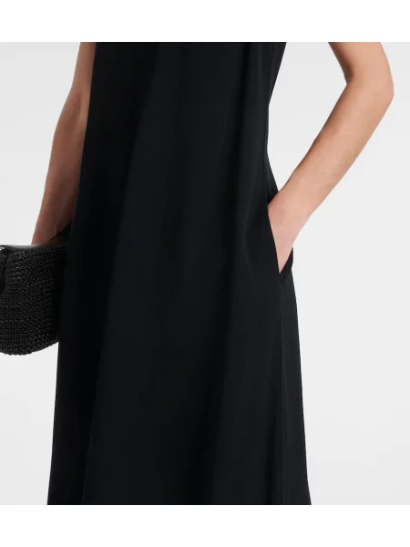 Rochie maxi Toteme cu dungi de costum negru