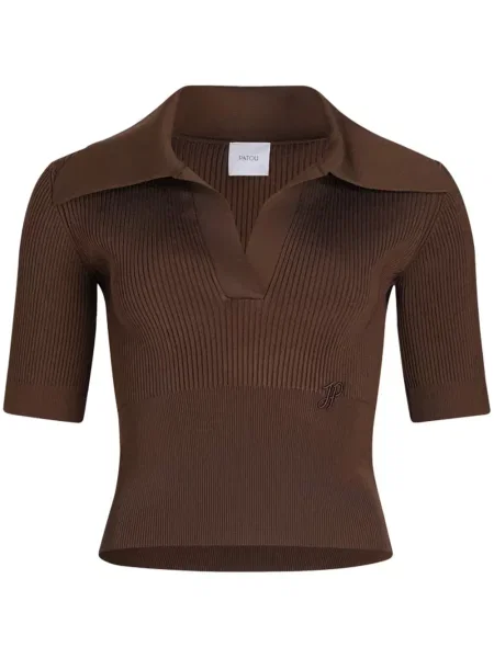 Top Patou tricotate maro