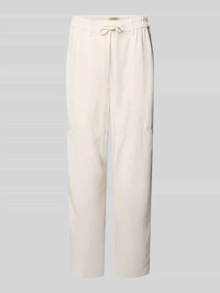 Spodnie materiałowe o kroju straight fit z czystego lyocellu model Maison' Mos Mosh