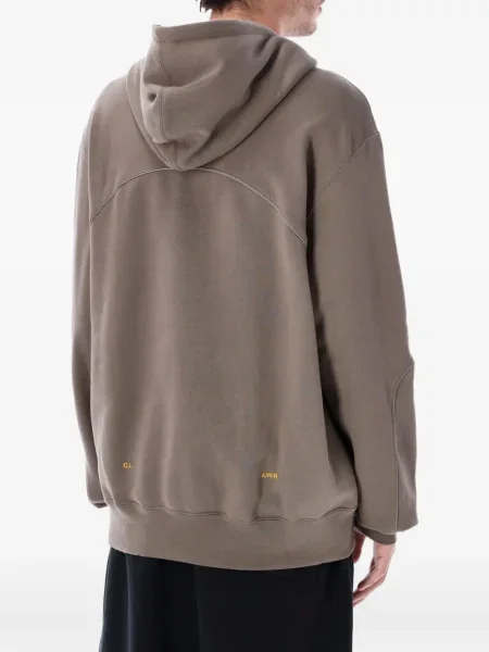 Sweter Nike zamszowy plisowany z nadrukiem brązowy