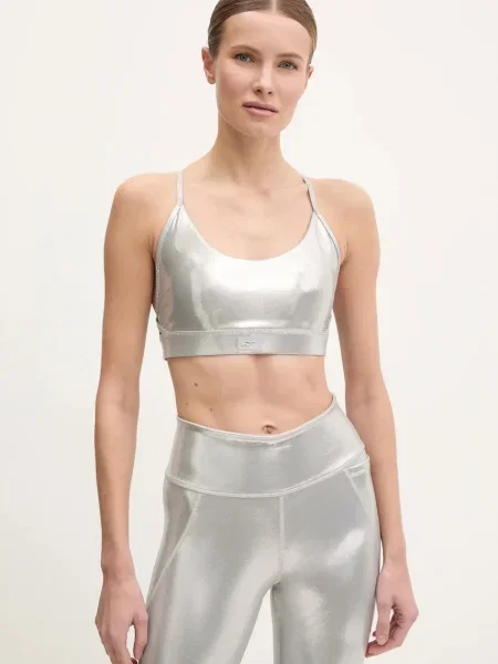 Sportovní podprsenka Reebok LUX Collection stříbrná