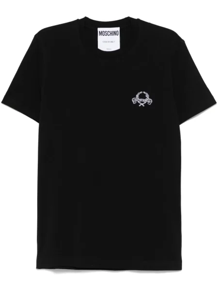 Tricou Moschino cu broderie negru