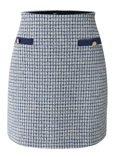 MEXX Fustă albastru închis / negru alb