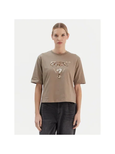 Guess Póló Regular Fit bézs