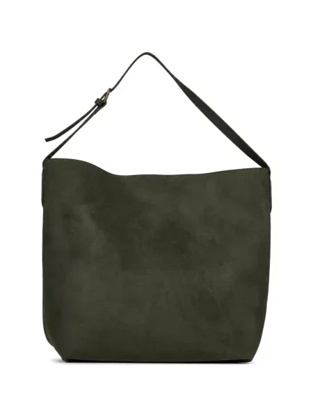 Geantă shopper Themoirè drapată verde