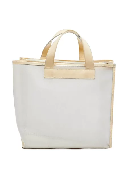 Geantă shopper Furla plasă alb