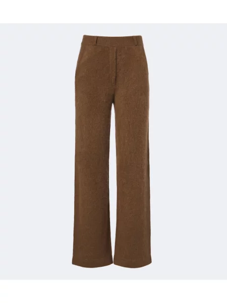 Pufos pantaloni Dorothee Schumacher de lână maro