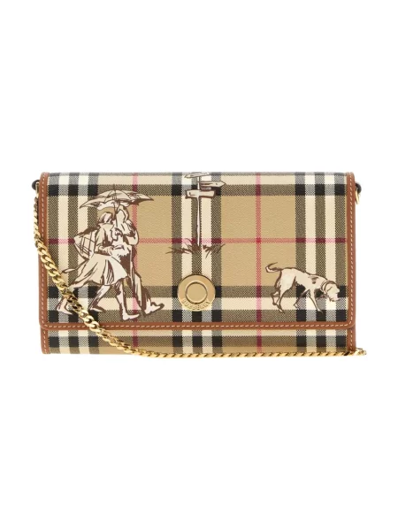Portfel Burberry z nadrukiem beżowy