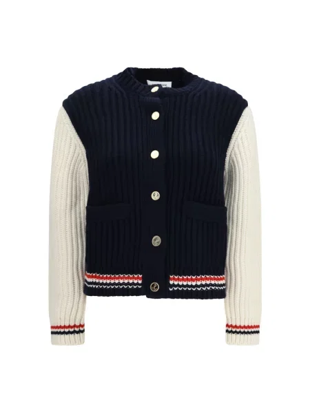 Kardigan Thom Browne z kaszmiru niebieski