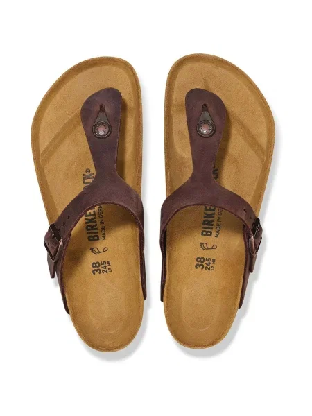Papuci Birkenstock din piele maro