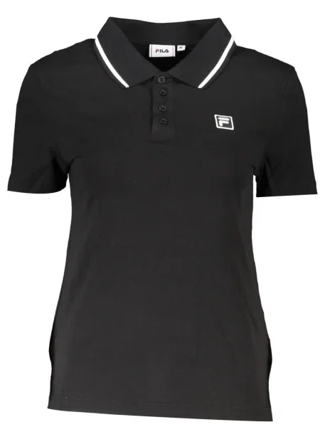 Polo Fila cu mâneci scurte negru