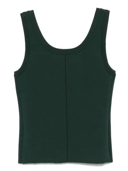 Top Recto tricotate verde