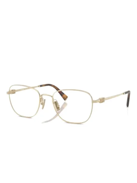 Ochelari de soare Miu Miu Eyewear cu imprimeu geometric auriu