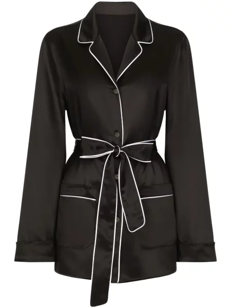 Cămașă Dolce & Gabbana de mătase negru