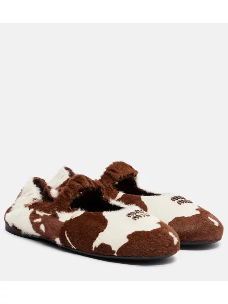 Balerinke Miu Miu s potiskom bela