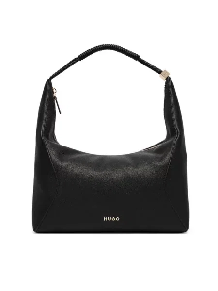 Geanta hobo Hugo din piele negru