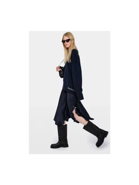 Satynowa spódnica Zadig & Voltaire niebieska