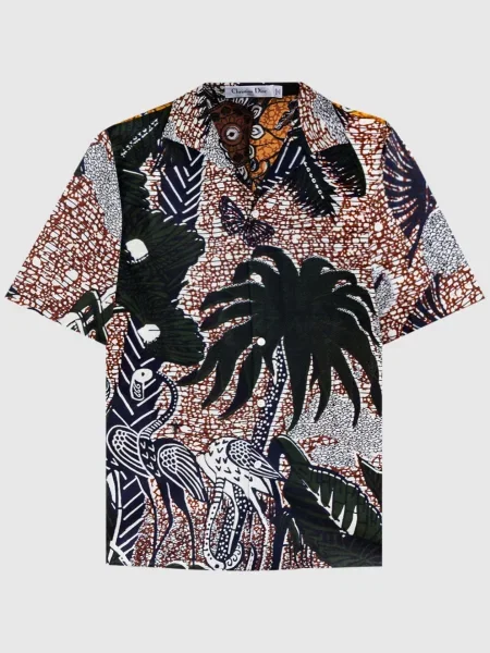 Блуза в принт Toile de Jouy Christian Dior біла