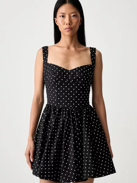 Bardot rochie evazată cu COLETTA negru